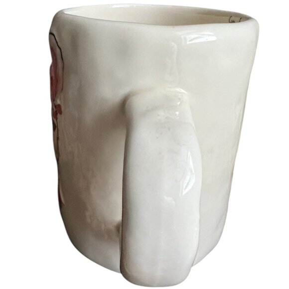 HTF! Rare NATURAL LIFE "Cup of Happy" 3D Llama Ceramic Mug with Dimpled Texture - Picture 6 of 13